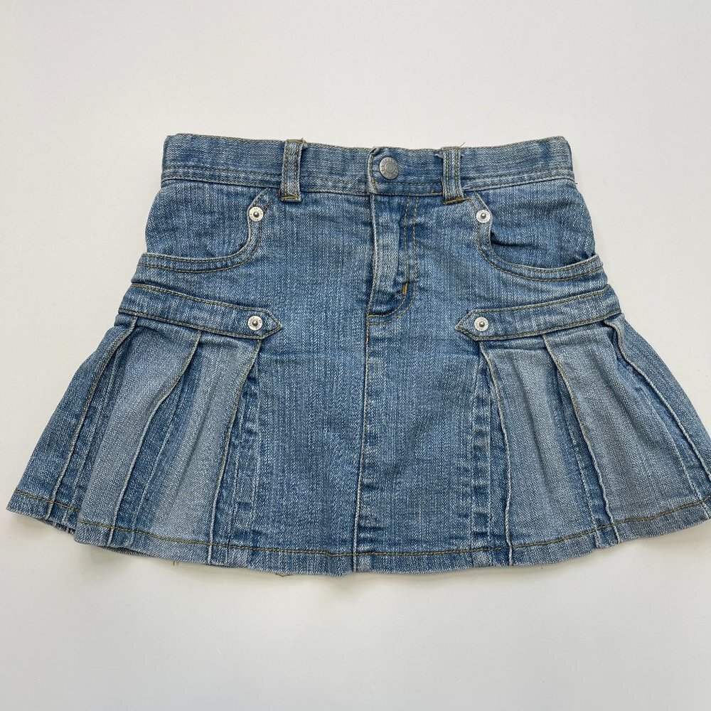 The Children's Place Stretch Denim Pleated Skort Size 6